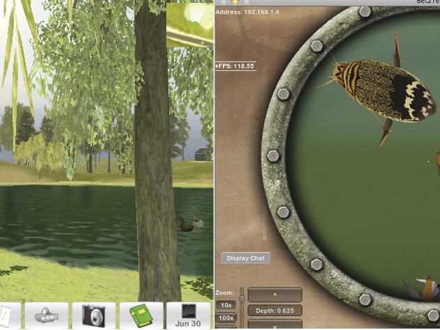 Images courtesy of the EcoMUVE team. for example, by collecting data along the shoreline or underwater, via submarine.