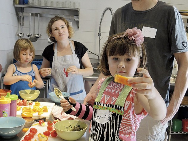Photograph Courtesy of the Trustees of Reservations The Innis family enjoys a “Powisset Cooks Field to Lunchbox” session