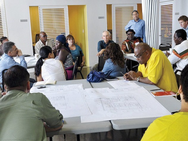 Photograph by Iwan Baan Current Skid Row Housing Trust residents participate in design workshops for future projects.