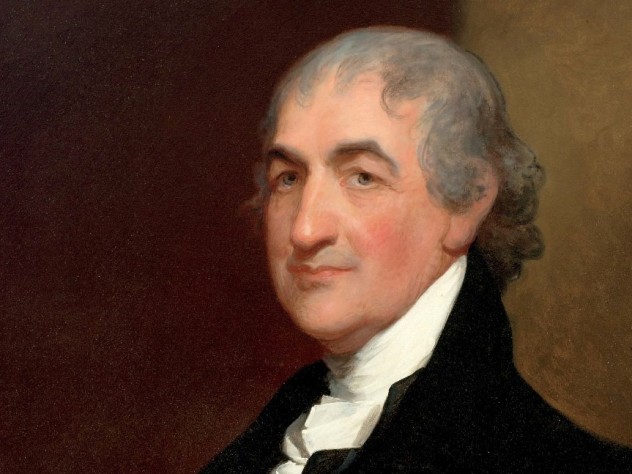 Caleb Strong portrait by Gilbert Stuart, courtesy of Frederick Strong Moseley III ’51