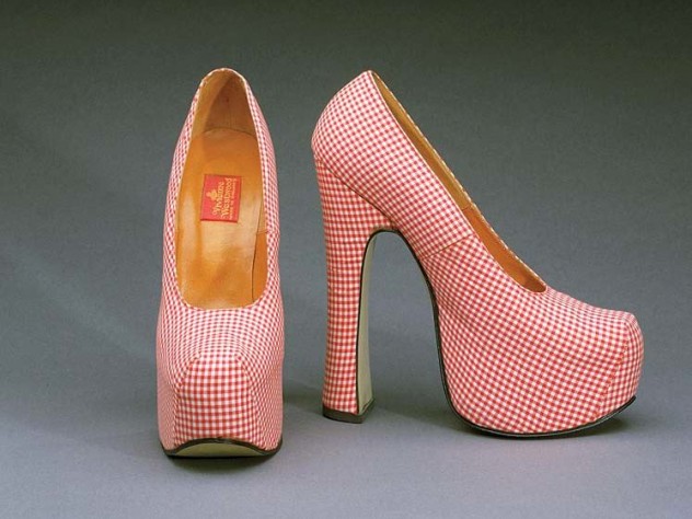 Gingham platform shoes, Vivienne Westwood, 1993