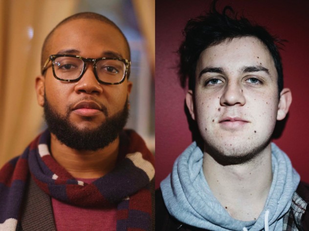 Side-by-side portraits of Joshuah Campbell and Gabe Fox-Peck