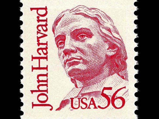 John Harvard two-ounce, 56-cent stamp from 1986, honoring University’s 350th anniversary