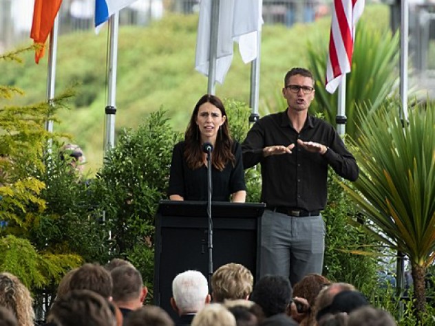 Prime Minister Jacinda Ardern speaking at the Christchurch Earthquake 10th Anniversary