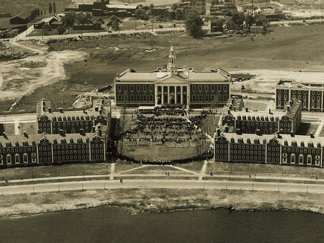 Harvard Business School campus at its unveiling in 1927