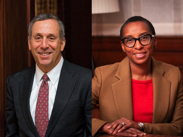 Lawrence S. Bacow and Claudine Gay