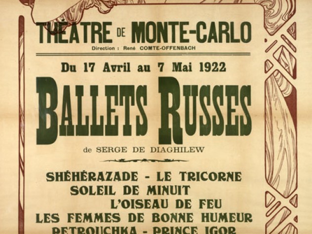 Poster for Diaghilev's Ballets Russes, 1922