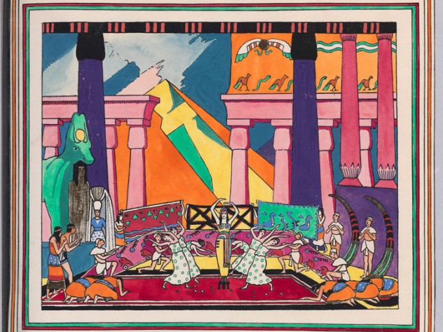A 1920 drawing of a scene from <em>Cleopatra</em>, by Ethelbert White