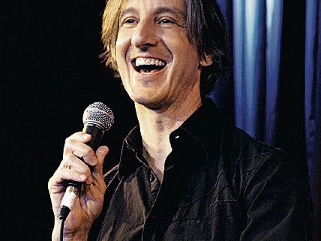 Borowitz performing standup at the Comix comedy club in New York City, January 2008