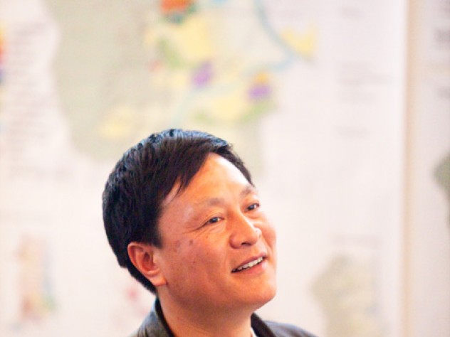 Photograph by Kris Snibbe/Harvard News Office Yu Kongjian commutes from Beijing to teach a Graduate School of Design (GSD) studio course.