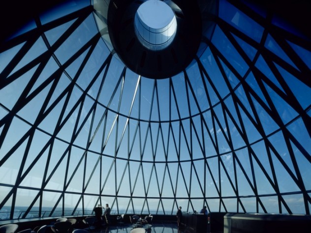 The uppermost floor of the Swiss Re building.