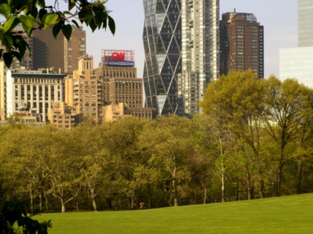 Hearst Tower, New York City, 2007. Much of the building was constructed from recycled materials.