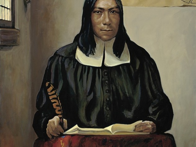 Caleb Cheeshahteaumauk, A.B. 1665, as imagined by Stephen Coit ’71, M.B.A. ’77