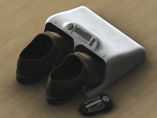 An early design concept for a vibrating insole to improve balance and sensation.