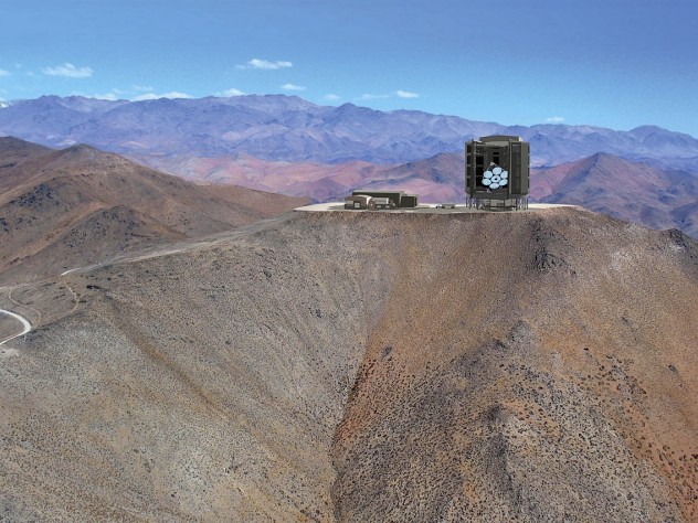 The GMT as it will appear at Las Campanas Observatory, in Chile