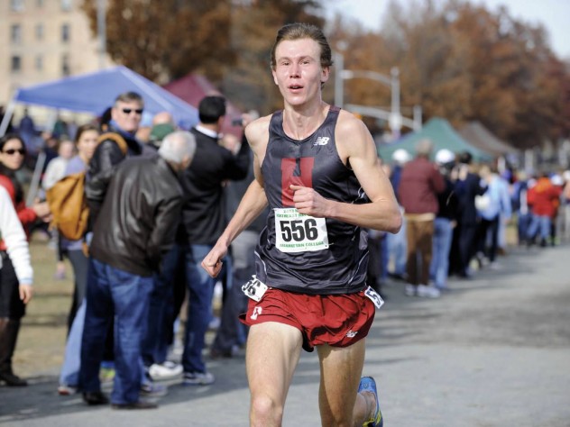 Maksim Korolev running last fall in the NCAA Cross-Country Regionals at Van Cortlandt Park in the Bronx