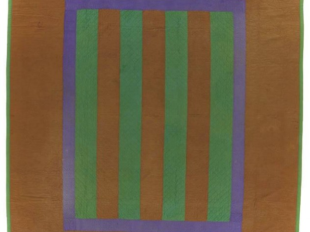 An Amish bar pattern quilt, circa 1890-1910, probably from Lancaster, Pennsylvania