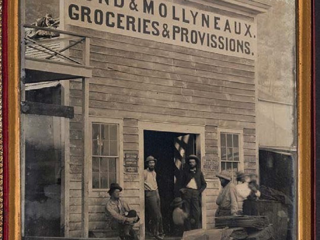 Photograph of California Gold Rush-era storefront