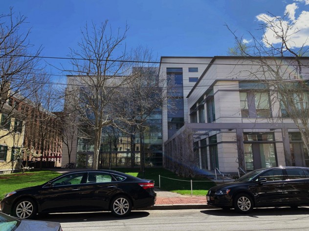 A photograph of the exterior of 60 Oxford Street, which will become a hub for quantum science and engineering at Harvard