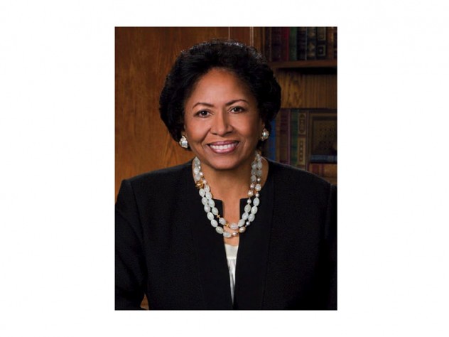 Photograph of Ruth J. Simmons, Harvard’s virtual graduation speaker in May