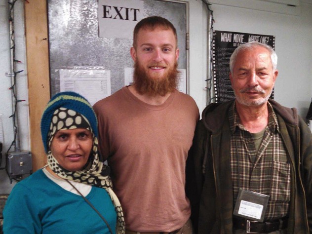 Phil Caruso with two Afghan translators