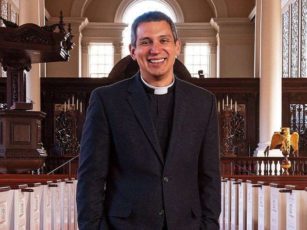 Matthew Potts in Harvard's Memorial Church