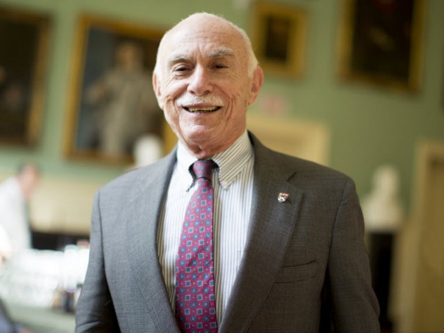 Michael Shinagel, with an Extension School shield on his lapel