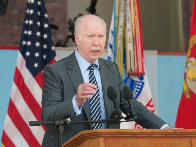 Guest speaker David Gergen stressed the value of humility and perspective.
