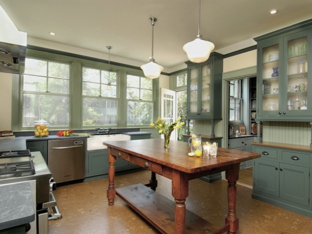 Shelly Harrison Photography Kitchens in older homes—unlit, utilitarian, and at the rear of the house—reflect a role for women that we no longer tolerate, says remodeler Charlie Allen. This restoration aimed to connect the kitchen to the outdoors and the rest of the house.