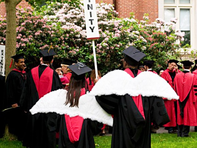 Photograph by Jim Harrison Masters of divinity and marshals Taylor Guthrie, of Louisville, and Marcus McCullough, of Seattle, have won their wings.