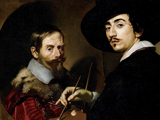 Courtesy of the Harvard Art Museums <i>Self-Portrait with an Easel </i>by Nicolas Régnier, featured in a gallery talk at the Harvard Art Museums