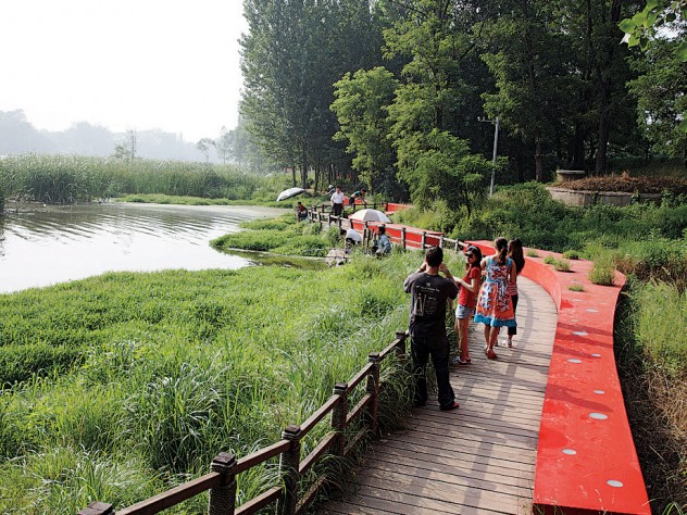 Red Ribbon Park, along the naturally verdant Tanghe River in Qinhuangdao, Hebei Province, China, 2007 