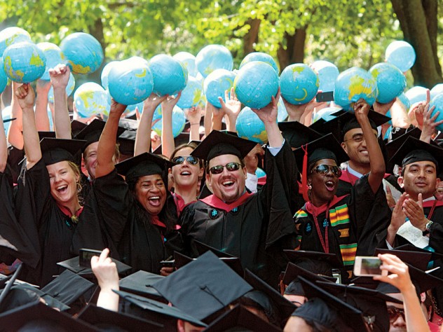 As in years past, degree candidates from Harvard Kennedy School celebrated their global ambitions.
