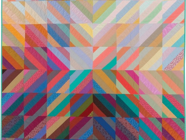 Photograph courtesy of the International Quilt Study Center and Museum/www.quiltstudy.org “Interweave,” a 1982 studio quilt by Michael James. From the Ardis and Robert James Collection.