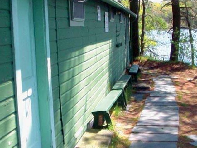 There are two wood-fired saunas, one for each gender.