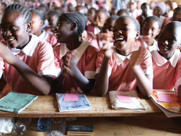 ZanaAfrica works with local, school-affiliated organizations in Kenya to reach young girls, like these students, who may need supplies and information.
