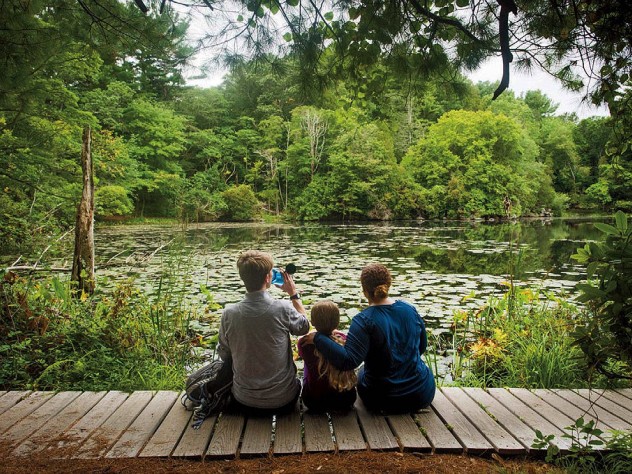 People enjoying a wildlife sanctuary