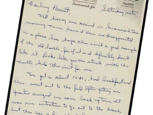 First page of a wartime letter