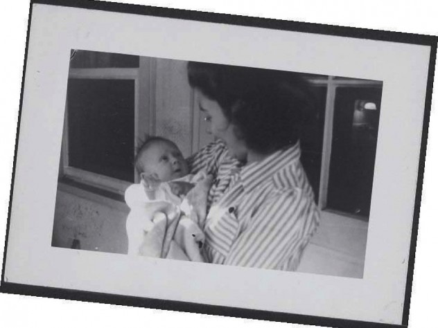 Photograph of Harriet Earhart and her baby