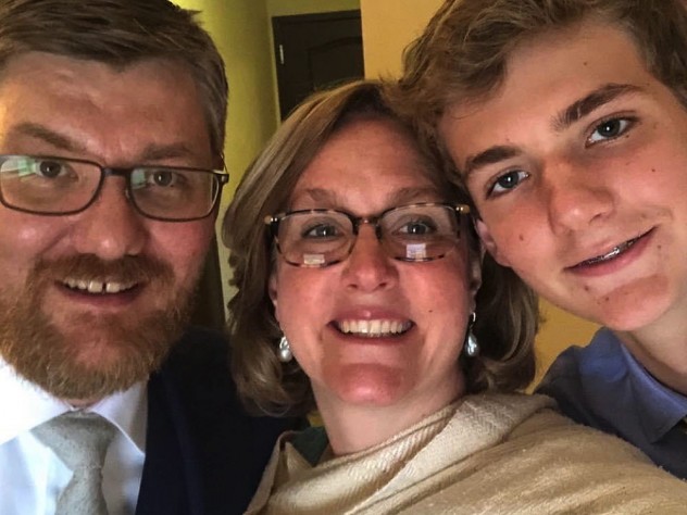 Ian Miller, Crate Herbert, and their son Liam