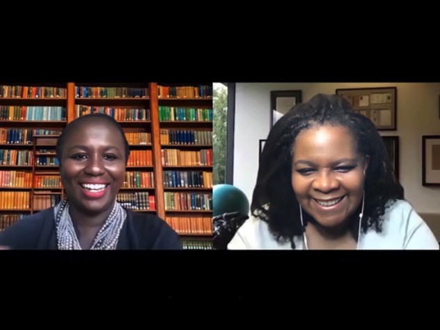 Sherri Ann Charleston and Annette Gordon-Reed Screenshot of Sherri Ann Charleston and Annette Gordon-Reed in conversation