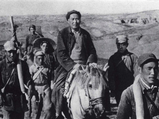 Photograph of Mao Zedong during what is thought to be the Long March, 1934-1935