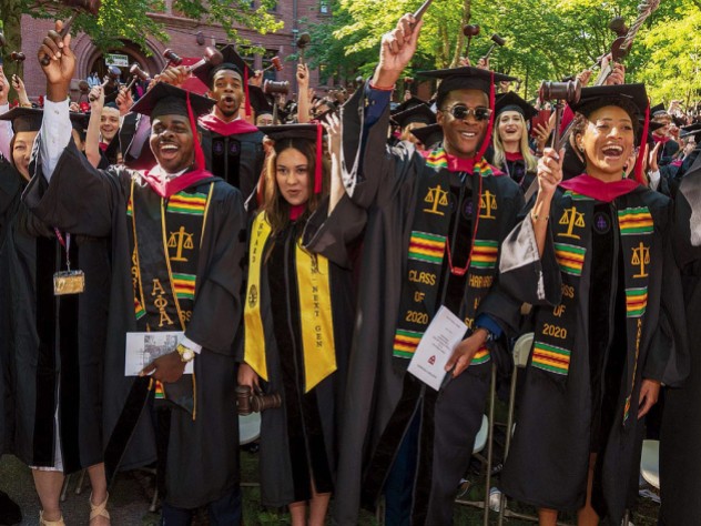 Law students at the Commencement exercises