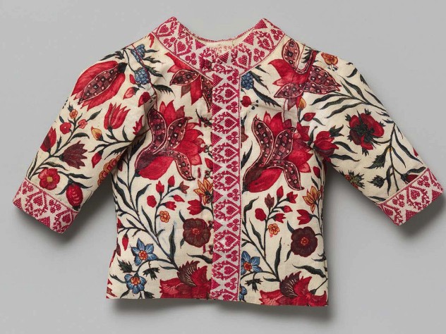 A Mughal baby jacket, masterful textile work