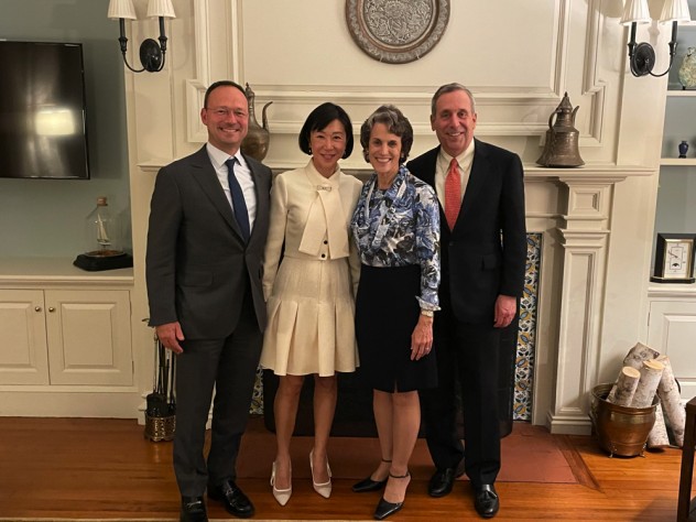 Jean Eric Salata, Melanie Salata, Adele Fleet Bacow, Lawrence S. Bacow
