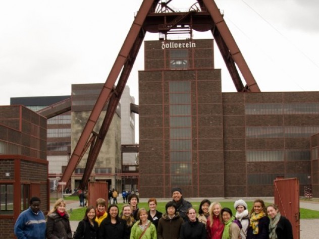 Photo courtesy of the Harvard College Europe Program The students in the “History of Capitalism” seminar toured the Ruhr region to learn about the Industrial Revolution.