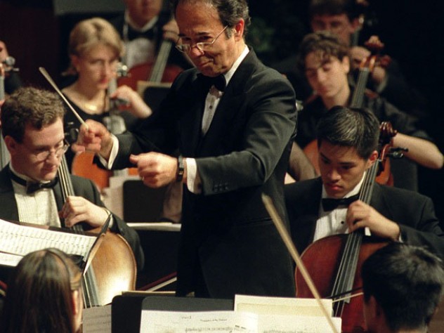 James Yannatos in his fortieth year as HRO conductor in 2004. 