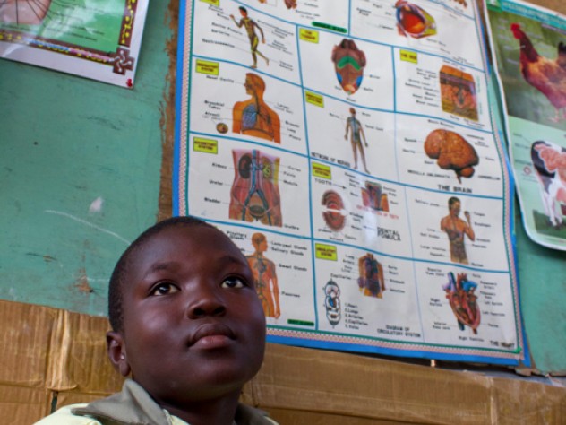 Photograph by Sara Joe Wolansky Bright Ofori is a Class 5 student at Desmercy School and the son of its founder, Mercy Senyegah. He has dreams of becoming a famous politician someday: "I want to be president to maintain peace and order in the country."