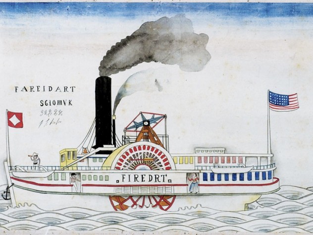 Image courtesy of the Ipswich Museum The company’s 700-ton steamship the <i>Fire Dart</i>, commissioned in 1859-1860 for the Yangtze River trade after the Second Opium War. It flies the Heard colors.