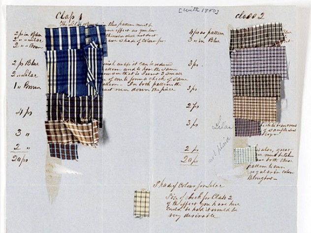 Image courtesy of the Baker Library Historical Collections/Harvard Business School Silk samples, c.1850